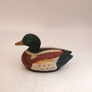 Vintage Jasco Lint Remover Ceramic Mallard Duck Brush